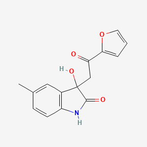 3-(2-(Furan-2-yl)-2-oxoethyl)-3-hydroxy-5-methylindolin-2-one