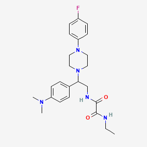 molecular formula C24H32FN5O2 B2968030 N1-(2-(4-(dimethylamino)phenyl)-2-(4-(4-fluorophenyl)piperazin-1-yl)ethyl)-N2-ethyloxalamide CAS No. 922982-94-3