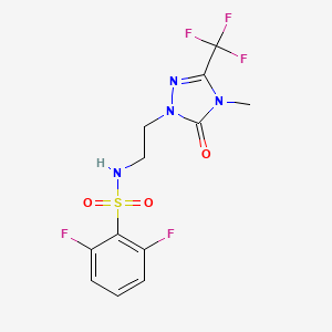2,6-difluoro-N-(2-(4-methyl-5-oxo-3-(trifluoromethyl)-4,5-dihydro-1H-1,2,4-triazol-1-yl)ethyl)benzenesulfonamide