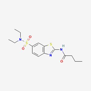 N-{6-[(diethylamino)sulfonyl]benzothiazol-2-yl}butanamide