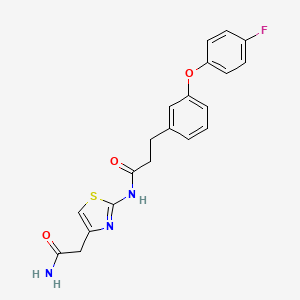 N-(4-(2-amino-2-oxoethyl)thiazol-2-yl)-3-(3-(4-fluorophenoxy)phenyl)propanamide