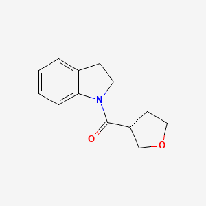 molecular formula C13H15NO2 B2968040 2,3-Dihydroindol-1-yl(oxolan-3-yl)methanone CAS No. 1626113-97-0
