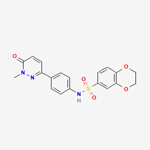 N-(4-(1-methyl-6-oxo-1,6-dihydropyridazin-3-yl)phenyl)-2,3-dihydrobenzo[b][1,4]dioxine-6-sulfonamide