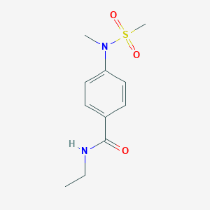 molecular formula C11H16N2O3S B296806 N-ethyl-4-[methyl(methylsulfonyl)amino]benzamide 
