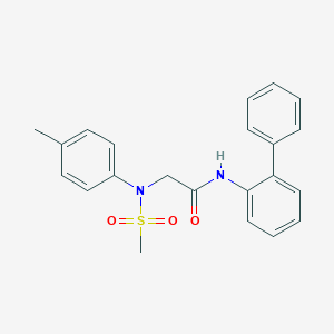 molecular formula C22H22N2O3S B296808 N-[1,1'-biphenyl]-2-yl-2-[4-methyl(methylsulfonyl)anilino]acetamide 