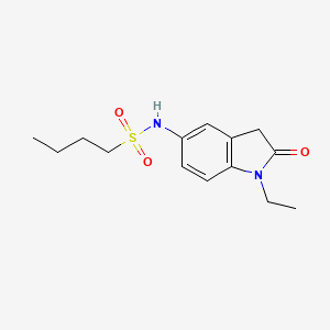 molecular formula C14H20N2O3S B2968082 N-(1-乙基-2-氧代吲哚啉-5-基)丁烷-1-磺酰胺 CAS No. 1210975-64-6