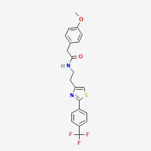 2-(4-methoxyphenyl)-N-(2-{2-[4-(trifluoromethyl)phenyl]-1,3-thiazol-4-yl}ethyl)acetamide