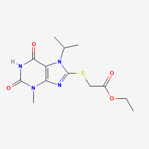 Ethyl 2-(3-methyl-2,6-dioxo-7-propan-2-ylpurin-8-yl)sulfanylacetate