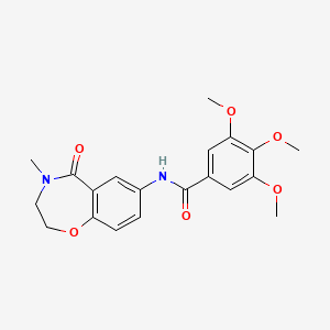 3,4,5-trimethoxy-N-(4-methyl-5-oxo-2,3,4,5-tetrahydrobenzo[f][1,4]oxazepin-7-yl)benzamide