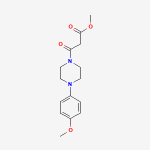 molecular formula C15H20N2O4 B2968092 Methyl 3-[4-(4-methoxyphenyl)piperazino]-3-oxopropanoate CAS No. 303151-62-4