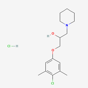 molecular formula C16H25Cl2NO2 B2968096 1-(4-Chloro-3,5-dimethylphenoxy)-3-(piperidin-1-yl)propan-2-ol hydrochloride CAS No. 471916-63-9