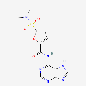 5-(N,N-dimethylsulfamoyl)-N-(9H-purin-6-yl)furan-2-carboxamide