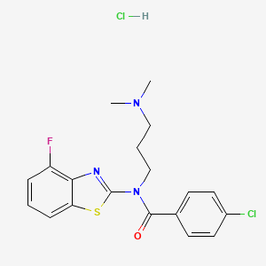 4-chloro-N-(3-(dimethylamino)propyl)-N-(4-fluorobenzo[d]thiazol-2-yl)benzamide hydrochloride