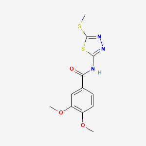 3,4-dimethoxy-N-(5-methylsulfanyl-1,3,4-thiadiazol-2-yl)benzamide