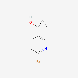 molecular formula C8H8BrNO B2968141 1-(6-Bromo-3-pyridyl)cyclopropanol CAS No. 1346538-55-3