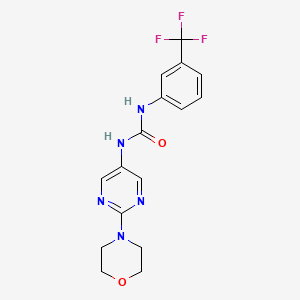 molecular formula C16H16F3N5O2 B2968146 1-(2-吗啉并嘧啶-5-基)-3-(3-(三氟甲基)苯基)脲 CAS No. 1396686-34-2