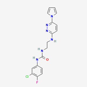 1-(2-((6-(1H-pyrrol-1-yl)pyridazin-3-yl)amino)ethyl)-3-(3-chloro-4-fluorophenyl)urea