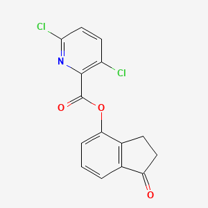molecular formula C15H9Cl2NO3 B2968160 1-oxo-2,3-dihydro-1H-inden-4-yl 3,6-dichloropyridine-2-carboxylate CAS No. 1119221-50-9