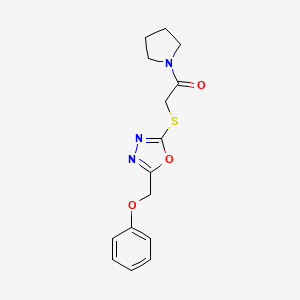 2-(5-Phenoxymethyl-[1,3,4]oxadiazol-2-ylsulfanyl)-1-pyrrolidin-1-yl-ethanone