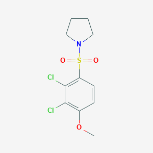 molecular formula C11H13Cl2NO3S B296817 2,3-Dichloro-4-(1-pyrrolidinylsulfonyl)phenyl methyl ether 