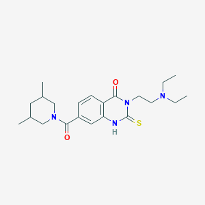 3-(2-(diethylamino)ethyl)-7-(3,5-dimethylpiperidine-1-carbonyl)-2-thioxo-2,3-dihydroquinazolin-4(1H)-one