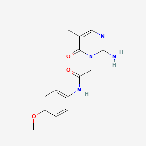 2-(2-amino-4,5-dimethyl-6-oxopyrimidin-1(6H)-yl)-N-(4-methoxyphenyl)acetamide
