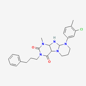 9-(3-chloro-4-methylphenyl)-1-methyl-3-(3-phenylpropyl)-1H,2H,3H,4H,6H,7H,8H,9H-pyrimido[1,2-g]purine-2,4-dione
