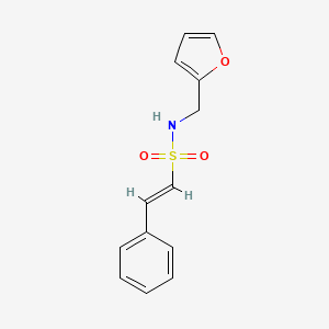 molecular formula C13H13NO3S B2968196 (E)-N-(furan-2-ylmethyl)-2-phenylethenesulfonamide CAS No. 571151-19-4