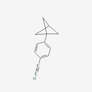 molecular formula C13H12 B2968200 1-(4-Ethynylphenyl)bicyclo[1.1.1]pentane CAS No. 1823343-65-2