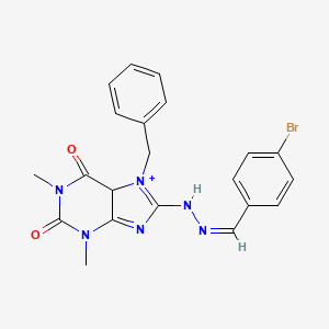 7-benzyl-8-[(2Z)-2-[(4-bromophenyl)methylidene]hydrazin-1-yl]-1,3-dimethyl-2,3,6,7-tetrahydro-1H-purine-2,6-dione