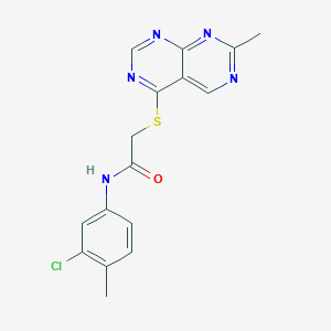 N-(3-chloro-4-methylphenyl)-2-((7-methylpyrimido[4,5-d]pyrimidin-4-yl)thio)acetamide