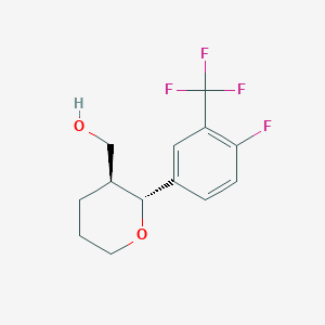 [(2R,3S)-2-[4-fluoro-3-(trifluoromethyl)phenyl]oxan-3-yl]methanol