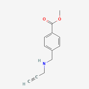 molecular formula C12H13NO2 B2968215 Methyl 4-{[(prop-2-yn-1-yl)amino]methyl}benzoate CAS No. 133933-33-2