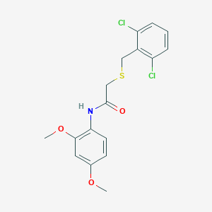 2-[(2,6-dichlorobenzyl)sulfanyl]-N-(2,4-dimethoxyphenyl)acetamide