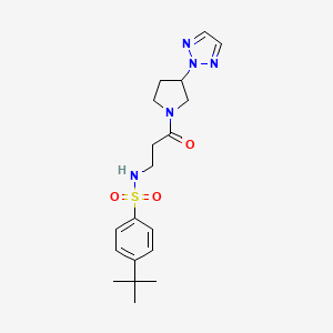 N-(3-(3-(2H-1,2,3-triazol-2-yl)pyrrolidin-1-yl)-3-oxopropyl)-4-(tert-butyl)benzenesulfonamide