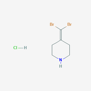 4-(Dibromomethylidene)piperidine;hydrochloride
