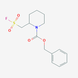 molecular formula C14H18FNO4S B2968234 Benzyl 2-[(fluorosulfonyl)methyl]piperidine-1-carboxylate CAS No. 2060057-04-5