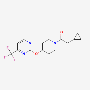 2-Cyclopropyl-1-[4-[4-(trifluoromethyl)pyrimidin-2-yl]oxypiperidin-1-yl]ethanone
