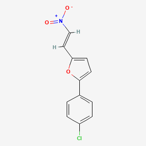 molecular formula C12H8ClNO3 B2968242 2-(4-Chloro-phenyl)-5-(2-nitro-vinyl)-furan CAS No. 56297-21-3