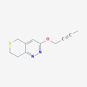 molecular formula C11H12N2OS B2968248 3-(but-2-yn-1-yloxy)-5H,7H,8H-thiopyrano[4,3-c]pyridazine CAS No. 2202163-57-1
