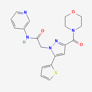 2-(3-(morpholine-4-carbonyl)-5-(thiophen-2-yl)-1H-pyrazol-1-yl)-N-(pyridin-3-yl)acetamide