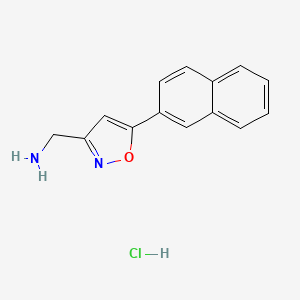 [5-(Naphthalen-2-yl)-1,2-oxazol-3-yl]methanamine hydrochloride