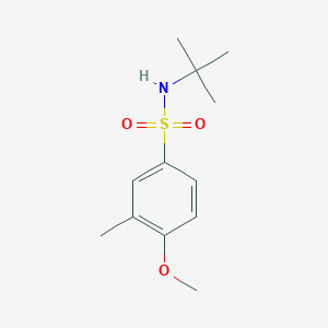 molecular formula C12H19NO3S B296826 N-tert-butyl-4-methoxy-3-methylbenzenesulfonamide 