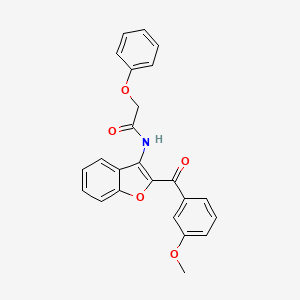 molecular formula C24H19NO5 B2968261 N-[2-(3-methoxybenzoyl)-1-benzofuran-3-yl]-2-phenoxyacetamide CAS No. 824955-79-5