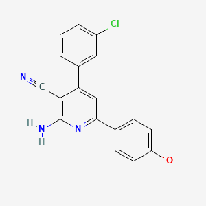 2-Amino-4-(3-chlorophenyl)-6-(4-methoxyphenyl)pyridine-3-carbonitrile