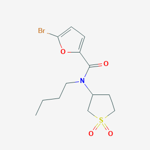 molecular formula C13H18BrNO4S B2968268 5-溴-N-丁基-N-(1,1-二氧化四氢噻吩-3-基)呋喃-2-甲酰胺 CAS No. 898425-85-9