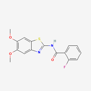 N-(5,6-dimethoxybenzo[d]thiazol-2-yl)-2-fluorobenzamide