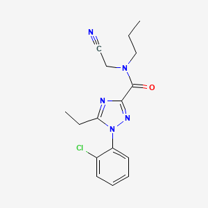 molecular formula C16H18ClN5O B2968291 1-(2-chlorophenyl)-N-(cyanomethyl)-5-ethyl-N-propyl-1H-1,2,4-triazole-3-carboxamide CAS No. 1311815-12-9