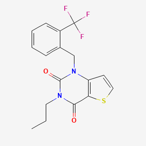 3-propyl-1-(2-(trifluoromethyl)benzyl)thieno[3,2-d]pyrimidine-2,4(1H,3H)-dione