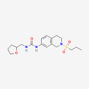 1-(2-(Propylsulfonyl)-1,2,3,4-tetrahydroisoquinolin-7-yl)-3-((tetrahydrofuran-2-yl)methyl)urea